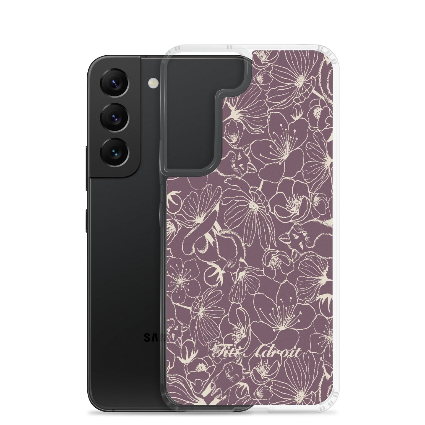 Fox_Flowers_Currant_Cream_Clear_Phonecase_Samsung