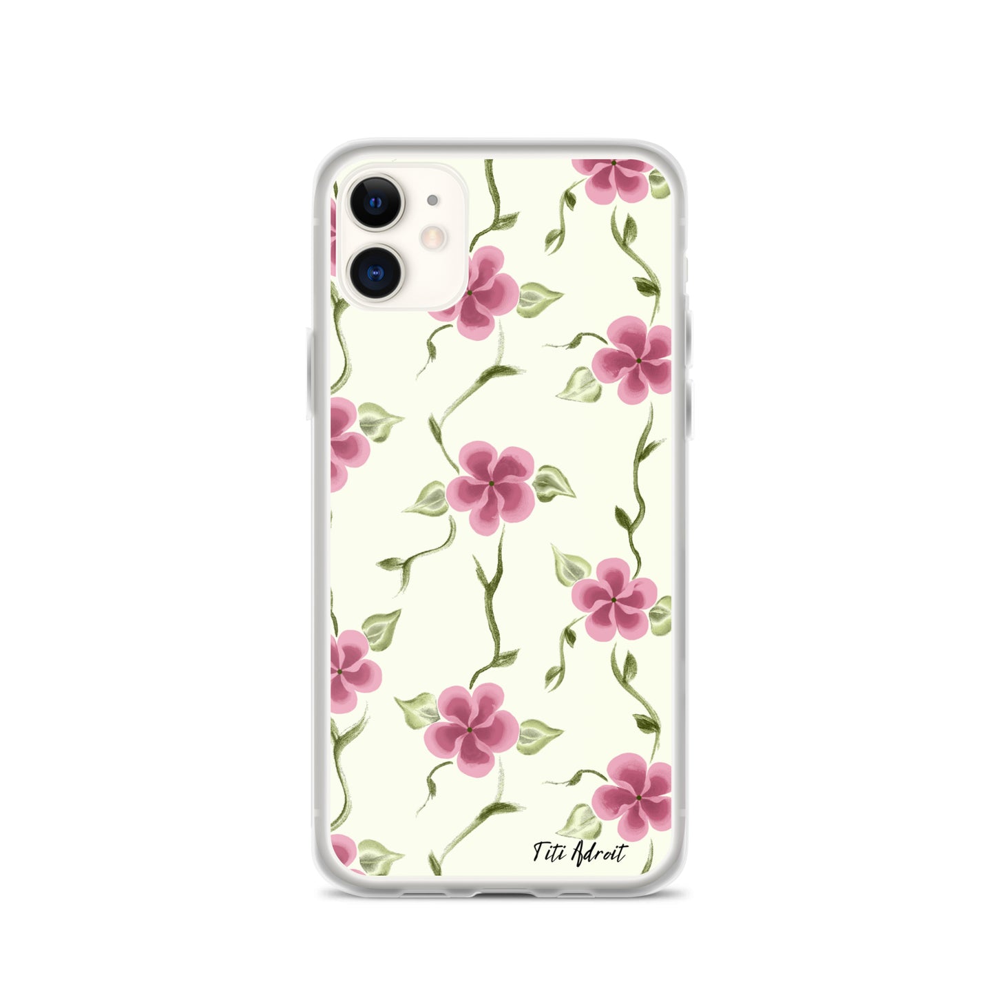 Berry_Cream_Flower_Clear_Phonecase_iPhone