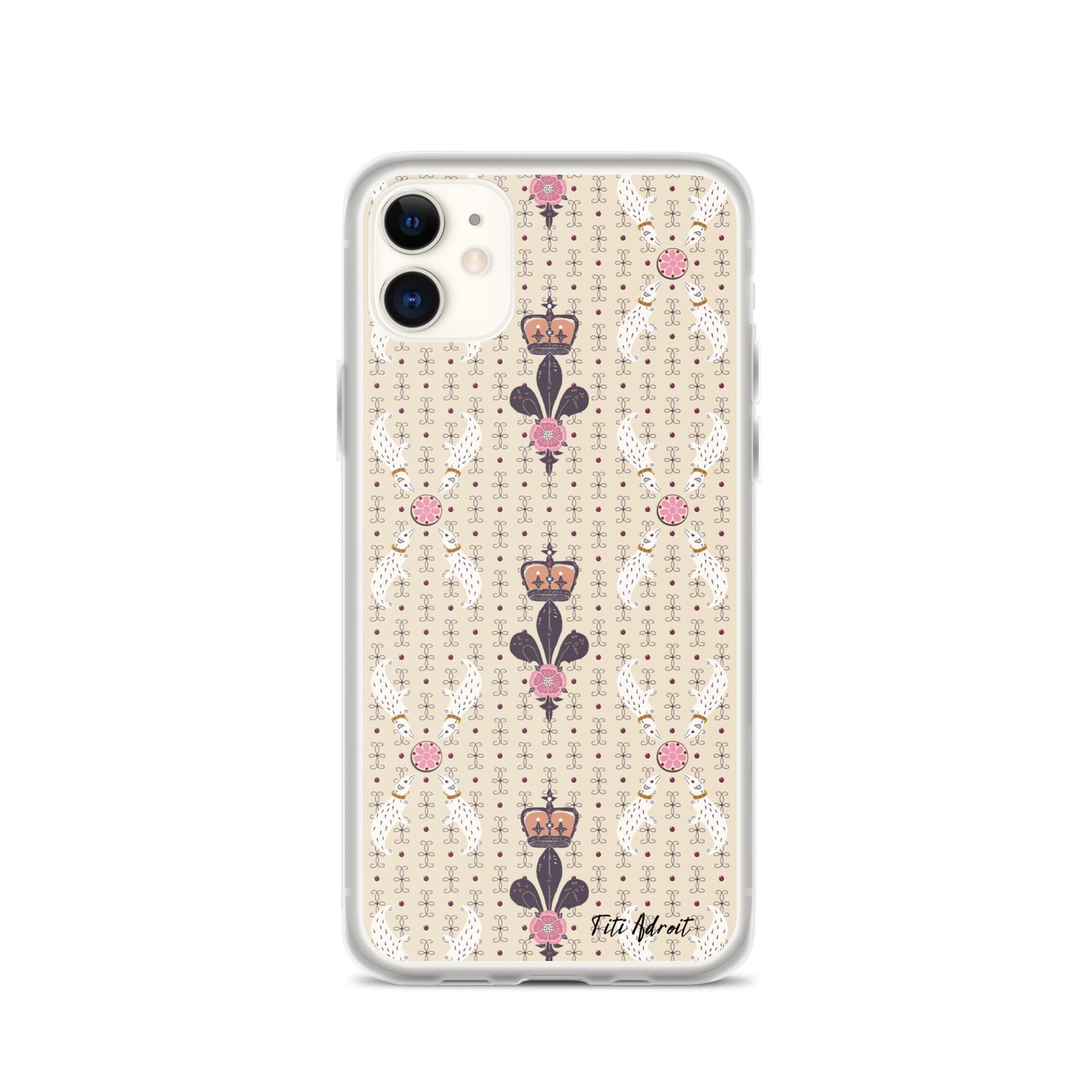 Royal_Cream_Ferret_Clear_Phonecase_iPhone