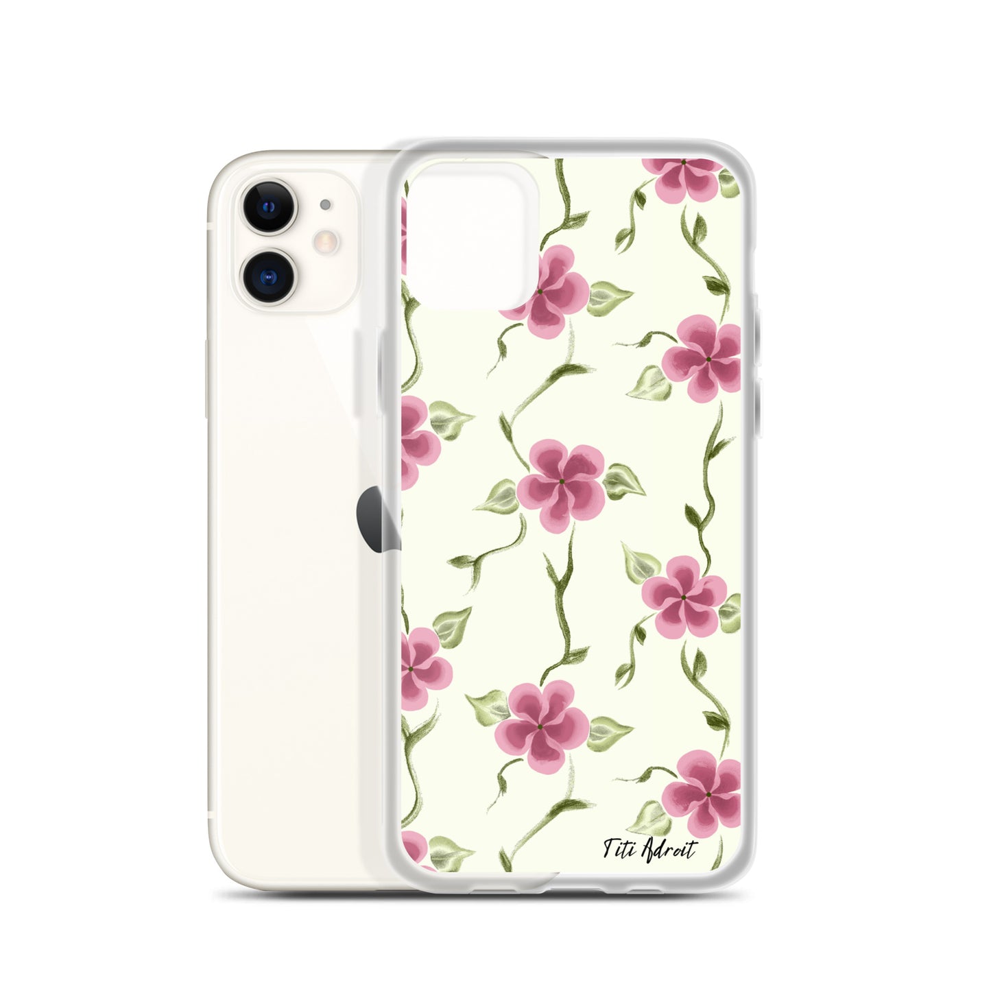 Berry_Cream_Flower_Clear_Phonecase_iPhone