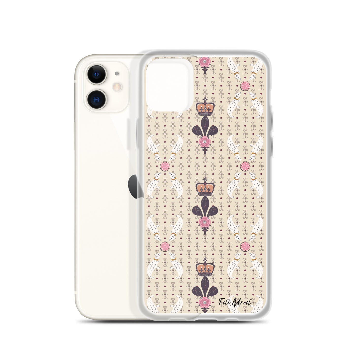 Royal_Cream_Ferret_Clear_Phonecase_iPhone