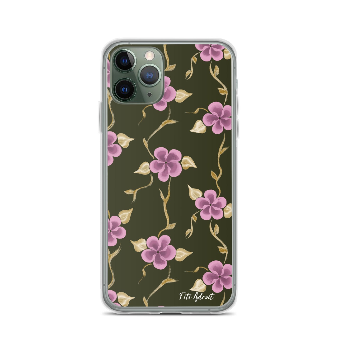 Brunnette_Grape_Flower_Clear_Phonecase_iPhone