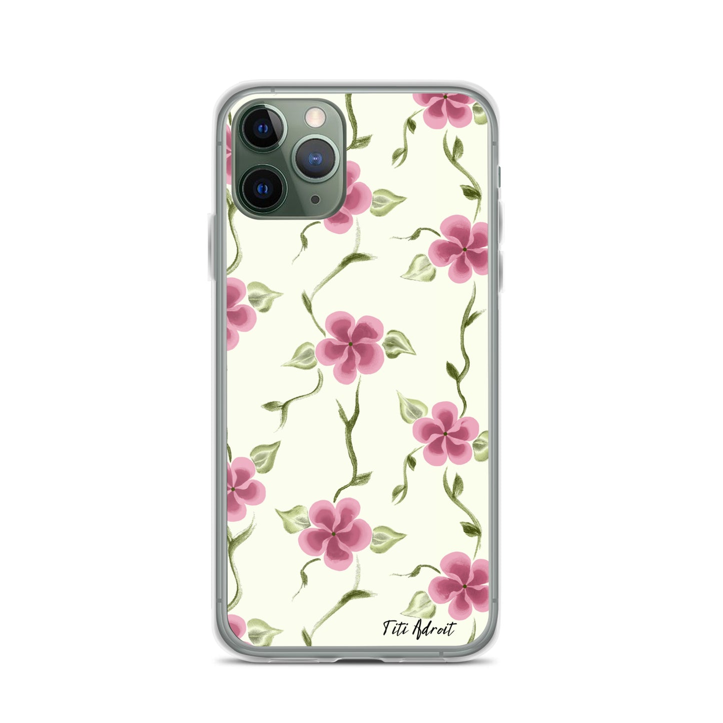 Berry_Cream_Flower_Clear_Phonecase_iPhone