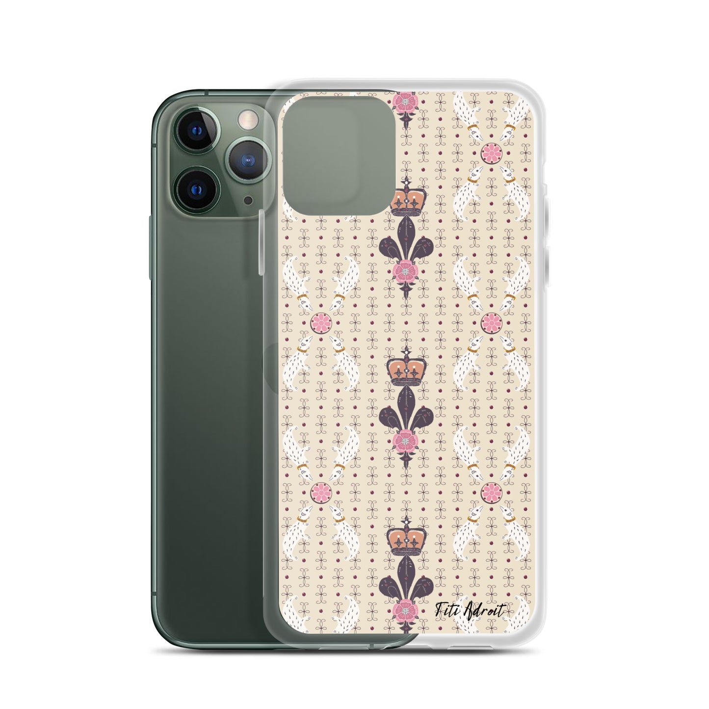 Royal_Cream_Ferret_Clear_Phonecase_iPhone