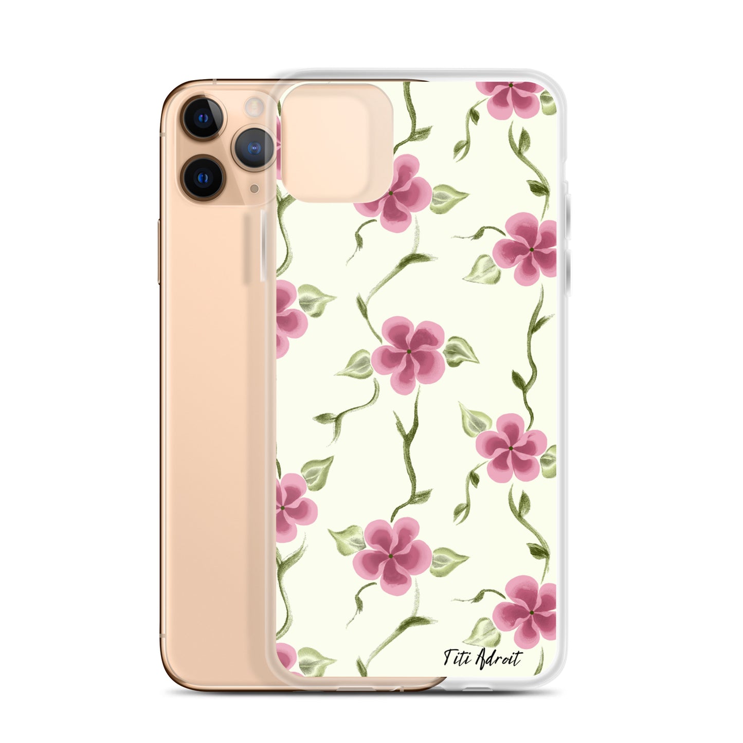 Berry_Cream_Flower_Clear_Phonecase_iPhone
