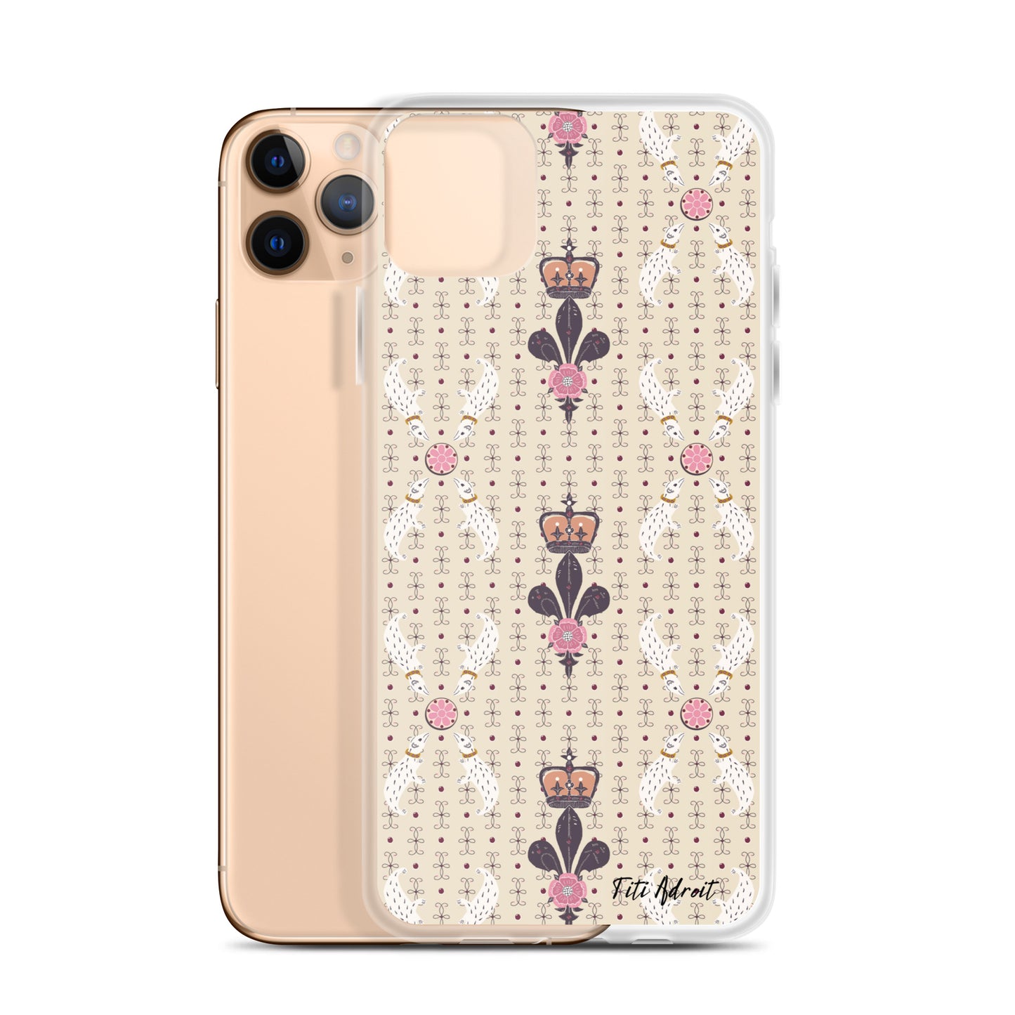 Royal_Cream_Ferret_Clear_Phonecase_iPhone
