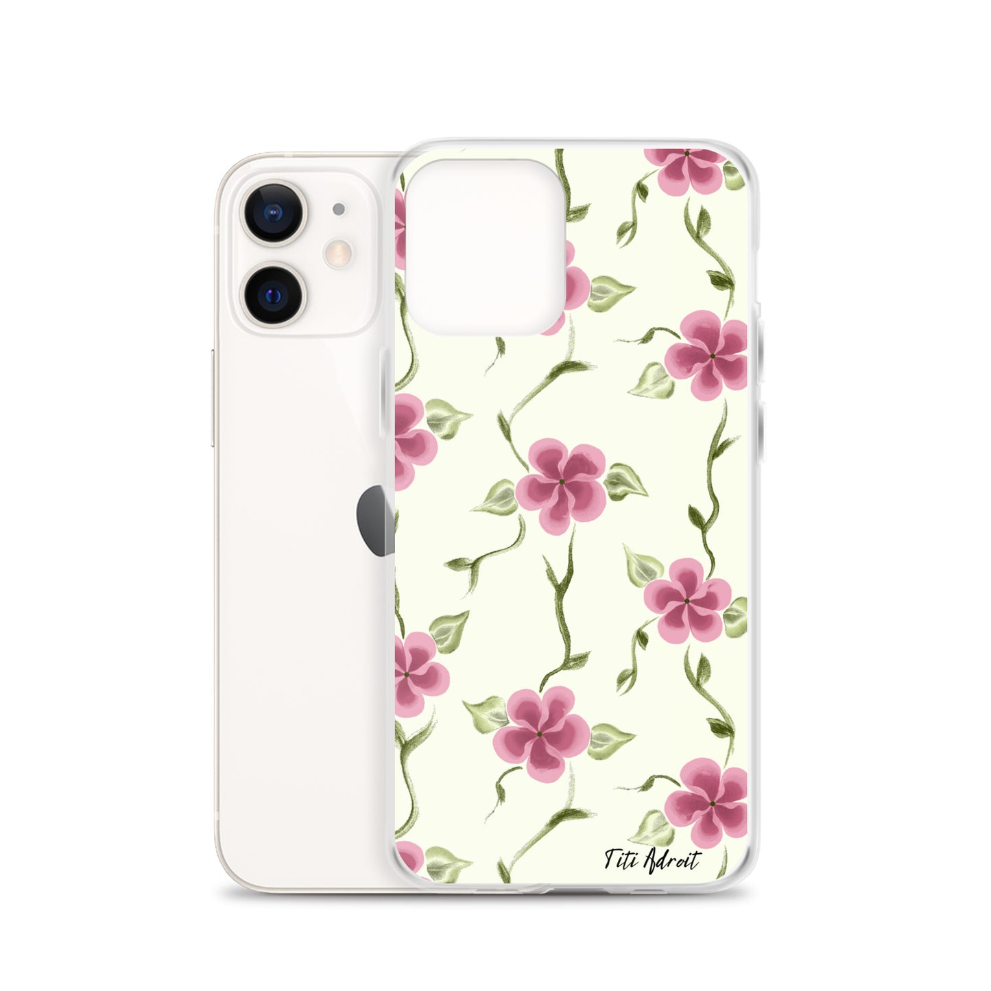 Berry_Cream_Flower_Clear_Phonecase_iPhone
