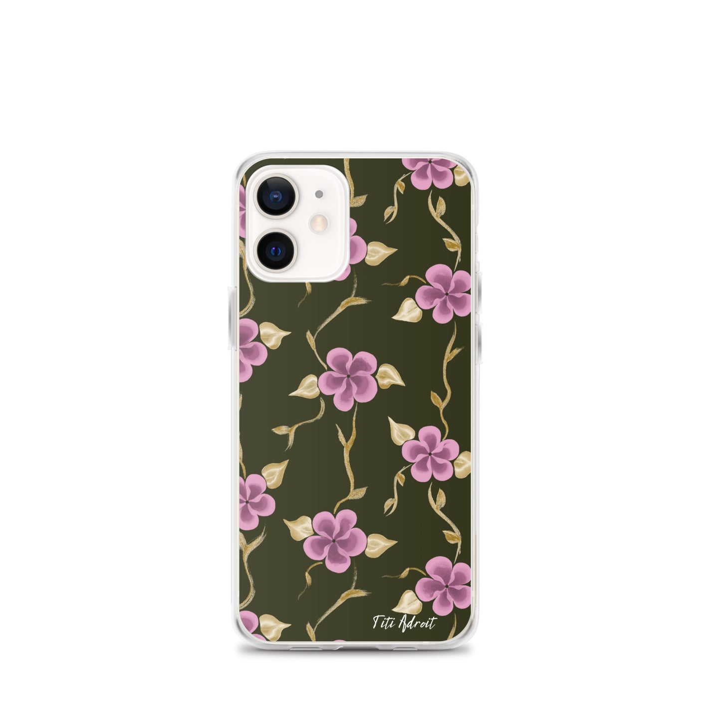 Brunnette_Grape_Flower_Clear_Phonecase_iPhone