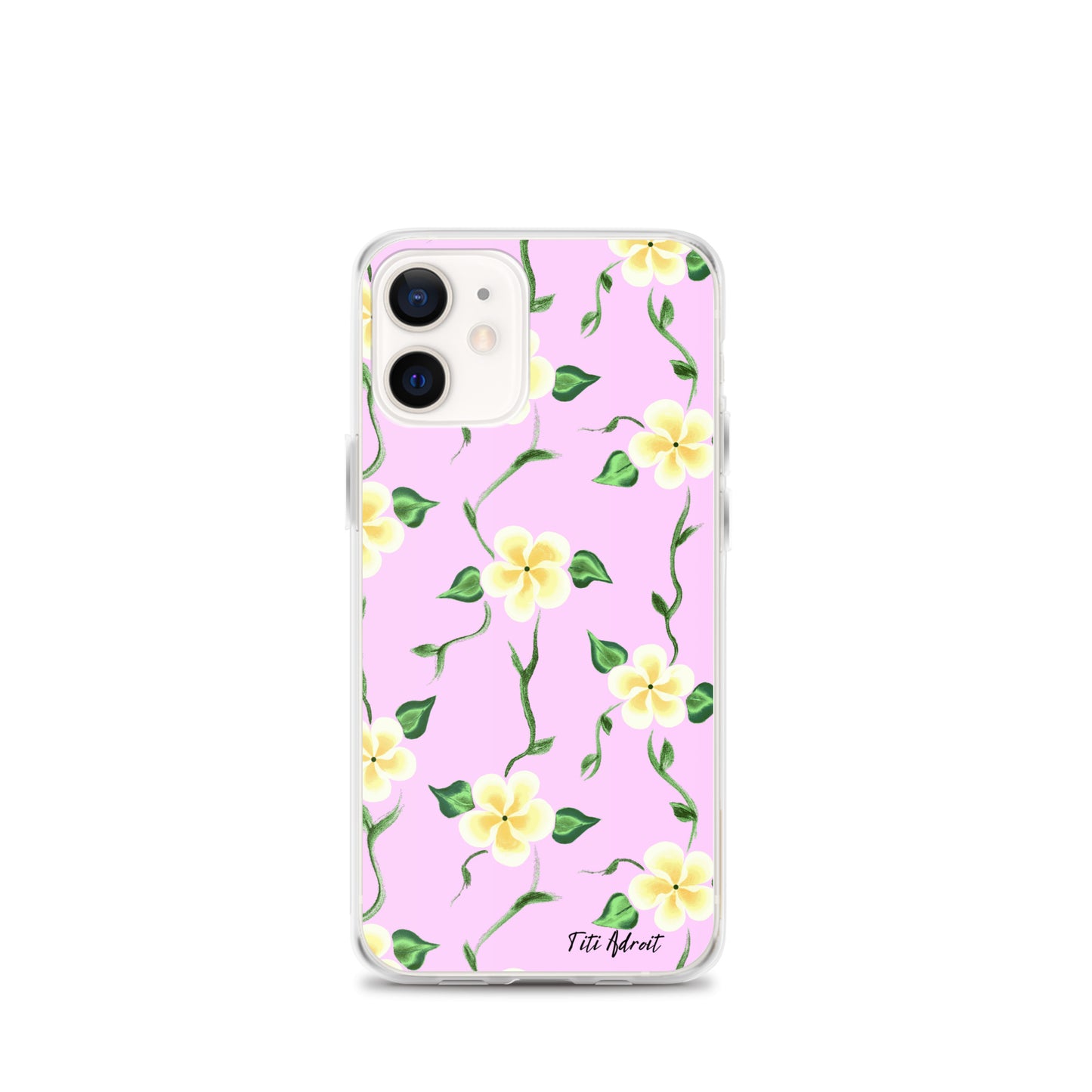 Pink_Banana_Flower_Clear_Phonecase_iPhone