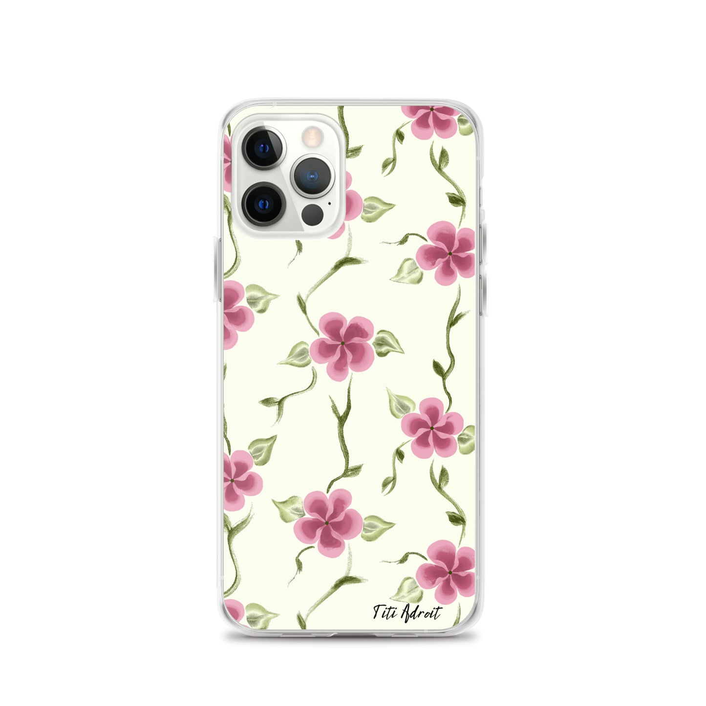 Berry_Cream_Flower_Clear_Phonecase_iPhone