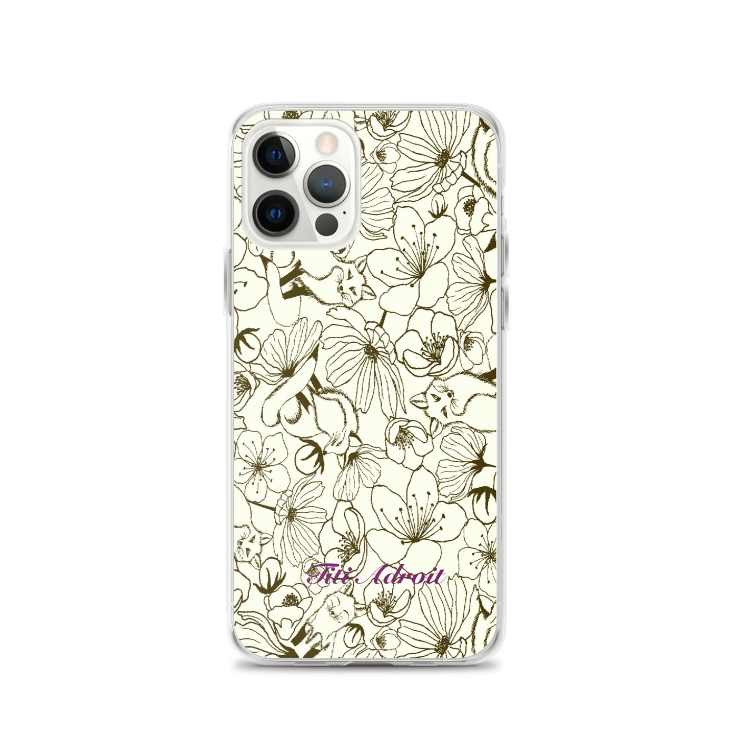 Fox_Flowers_Maohogany_Pearl_Clear_i_Phonecase_iPhone