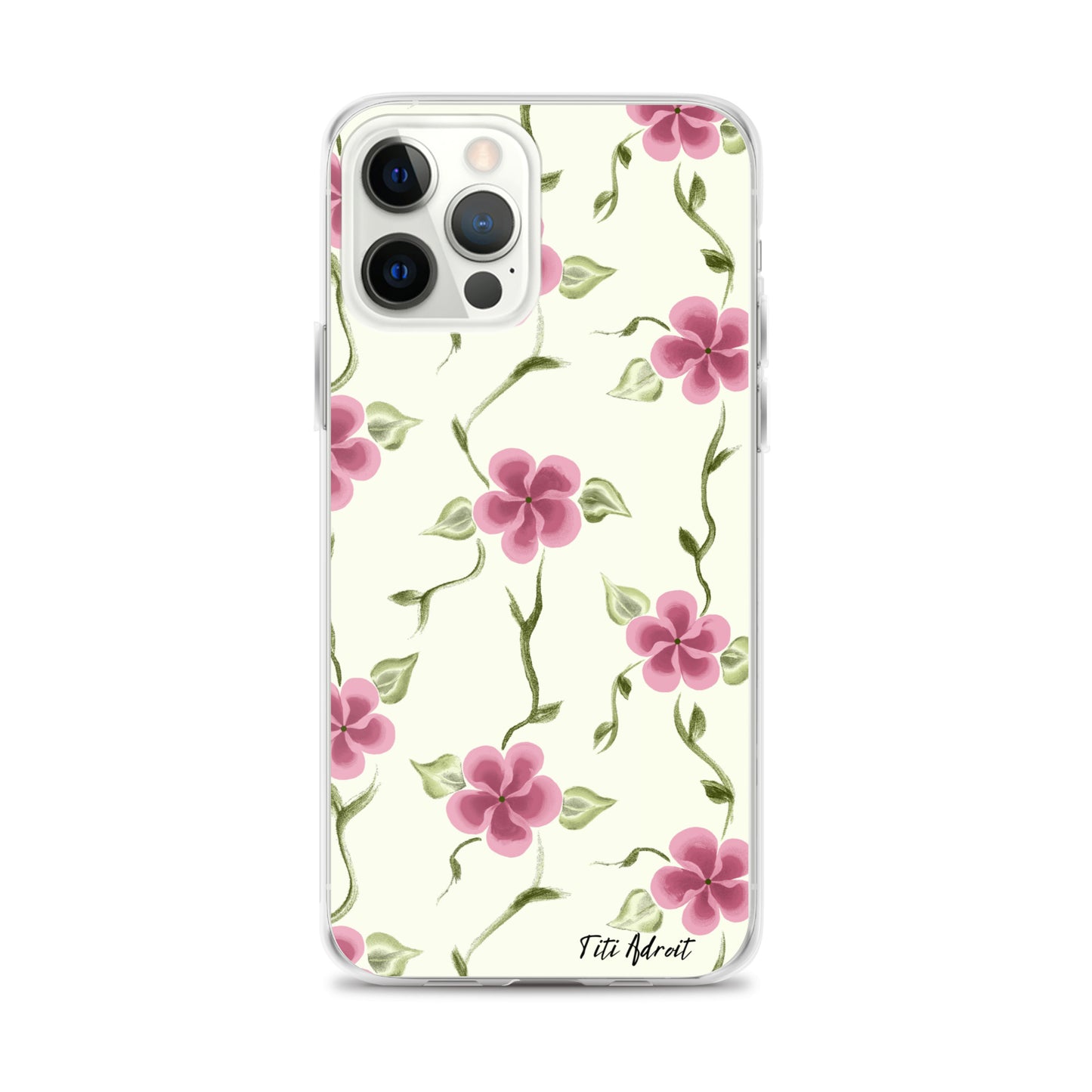 Berry_Cream_Flower_Clear_Phonecase_iPhone