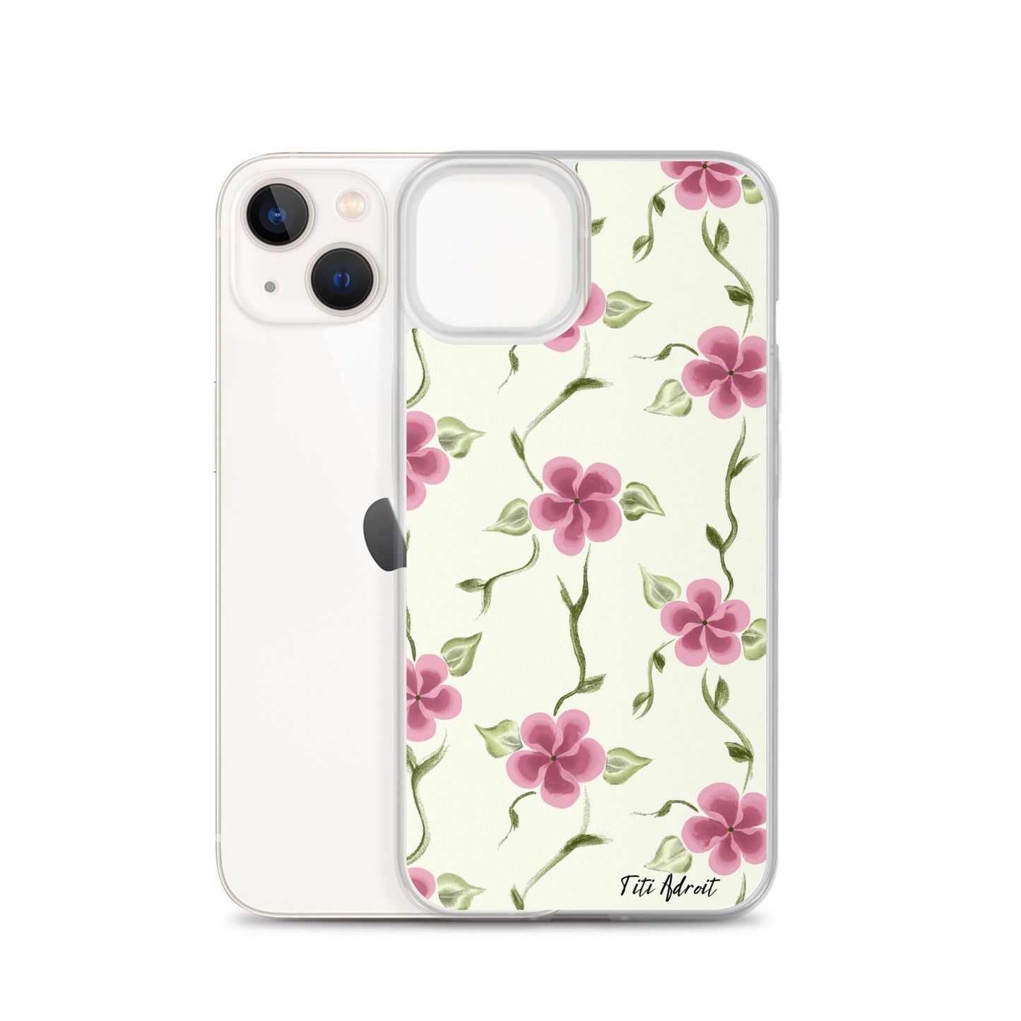 Berry_Cream_Flower_Clear_Phonecase_iPhone