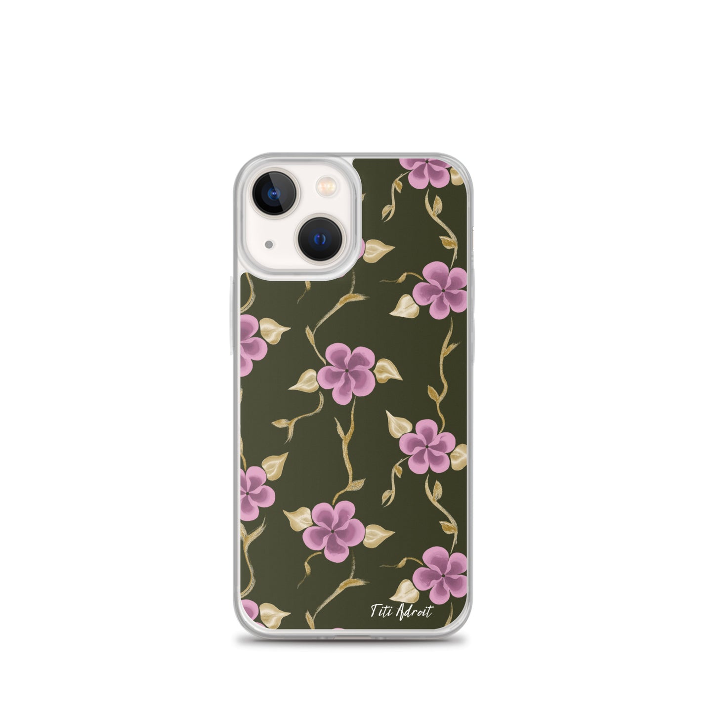 Brunnette_Grape_Flower_Clear_Phonecase_iPhone