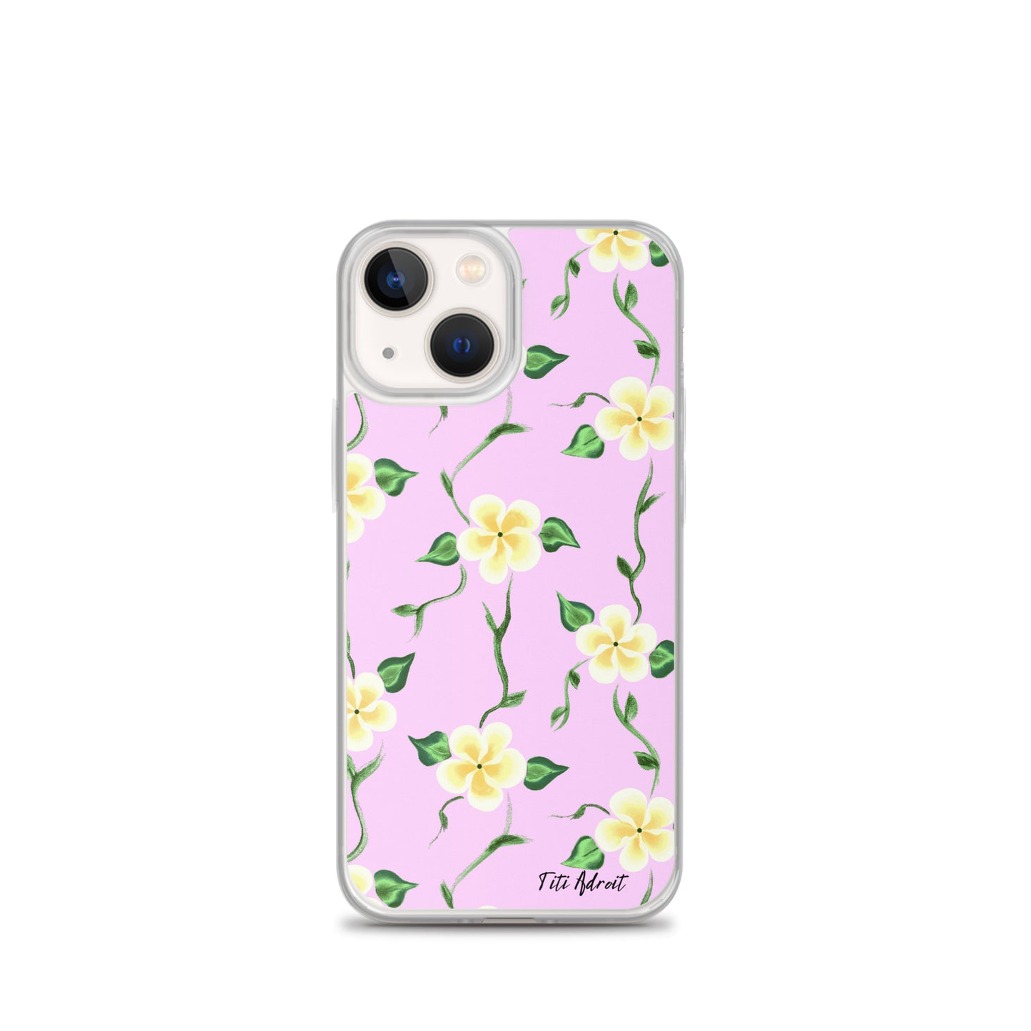 Pink_Banana_Flower_Clear_Phonecase_iPhone