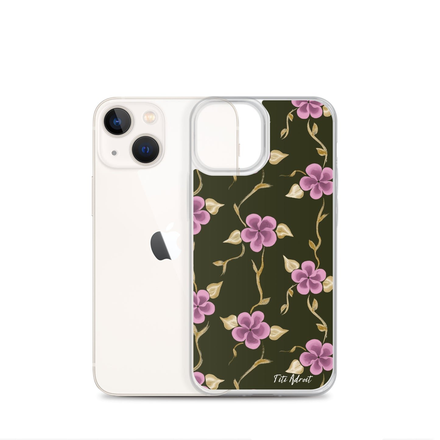Brunnette_Grape_Flower_Clear_Phonecase_iPhone