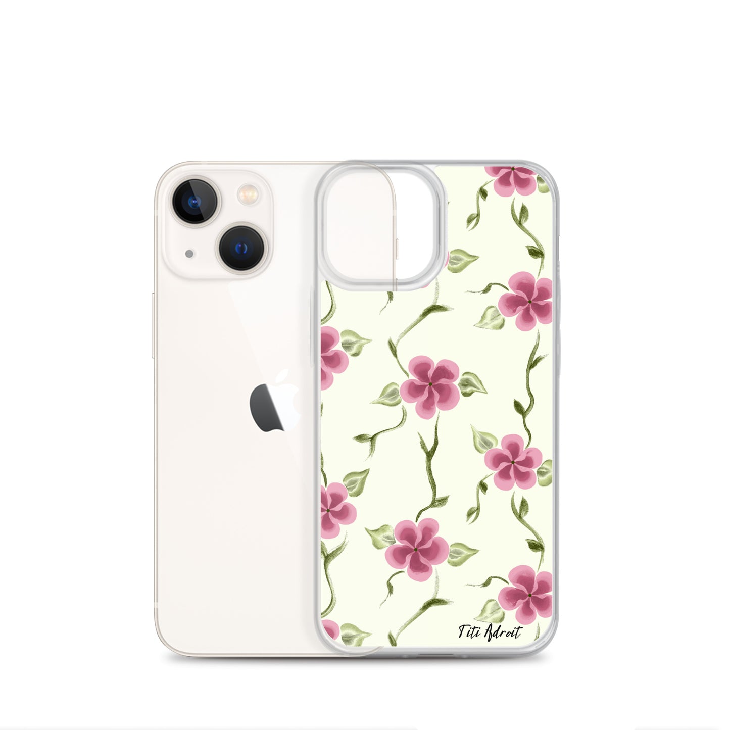 Berry_Cream_Flower_Clear_Phonecase_iPhone