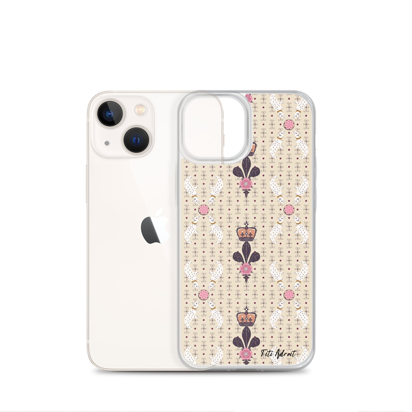 Royal_Cream_Ferret_Clear_Phonecase_iPhone