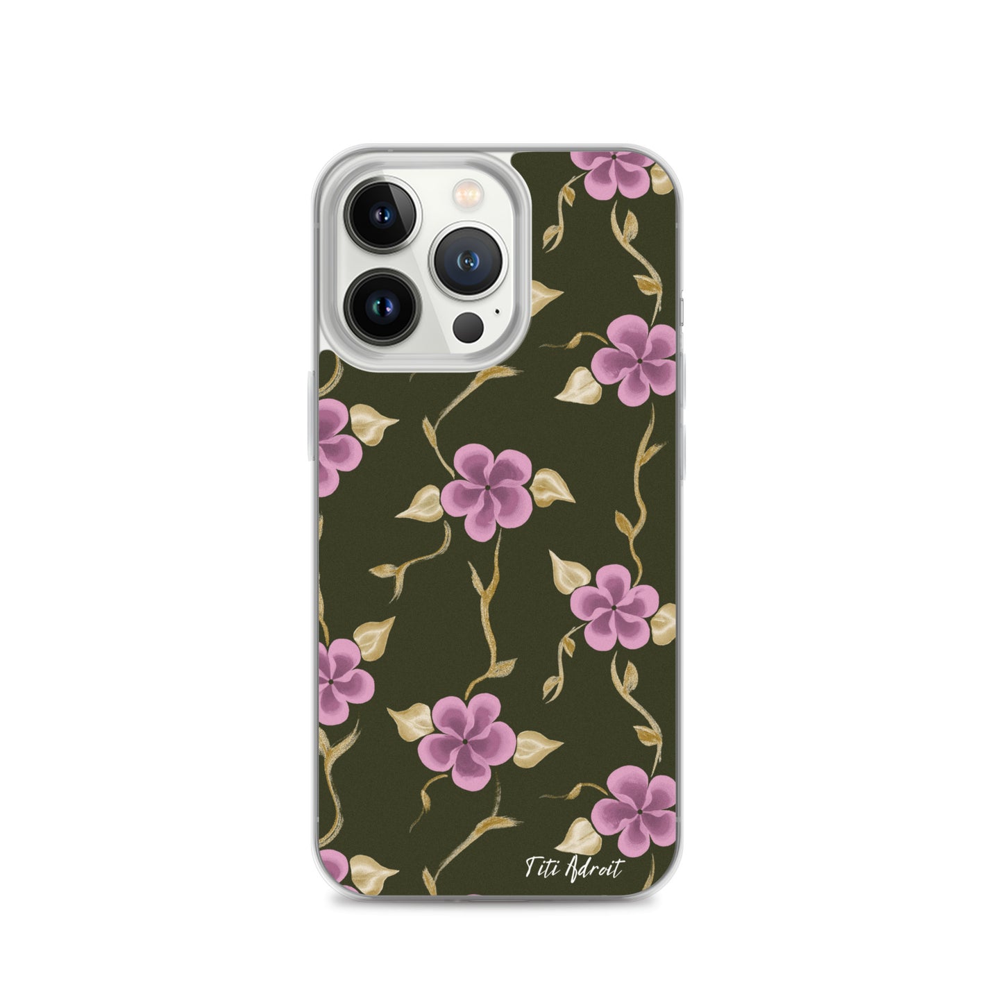 Brunnette_Grape_Flower_Clear_Phonecase_iPhone