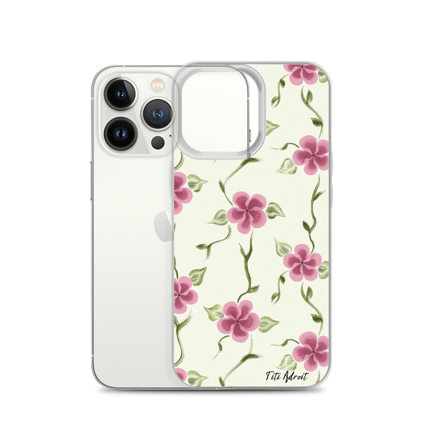 Berry_Cream_Flower_Clear_Phonecase_iPhone
