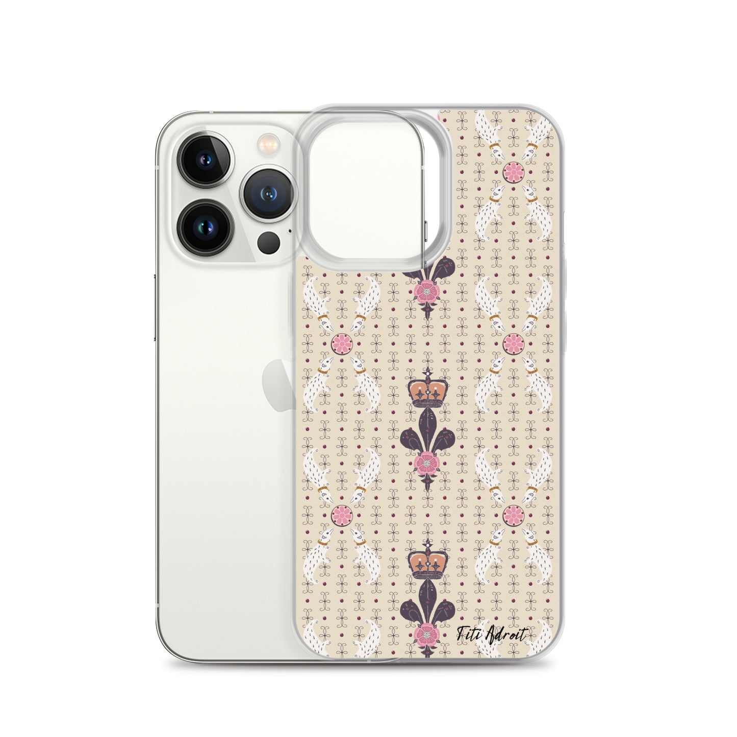 Royal_Cream_Ferret_Clear_Phonecase_iPhone