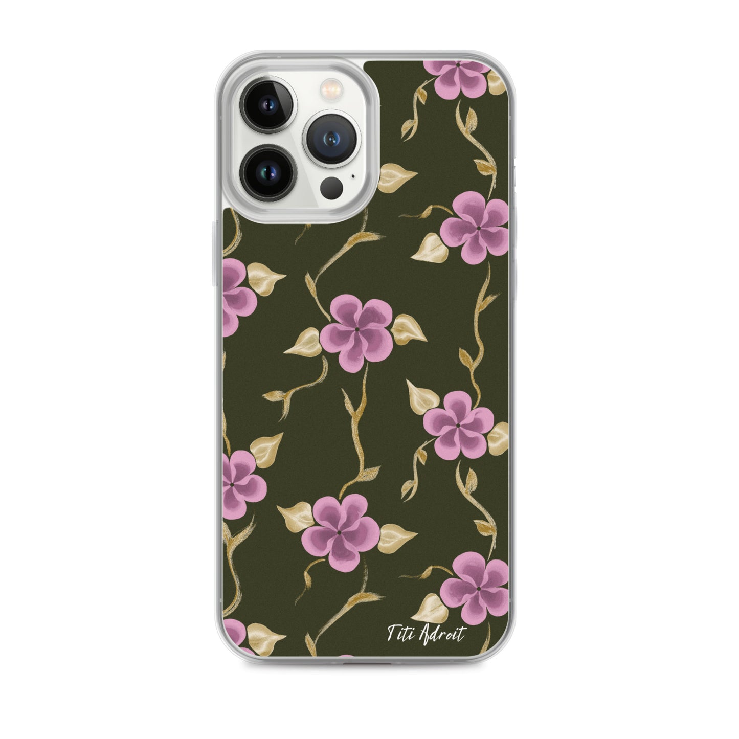 Brunnette_Grape_Flower_Clear_Phonecase_iPhone