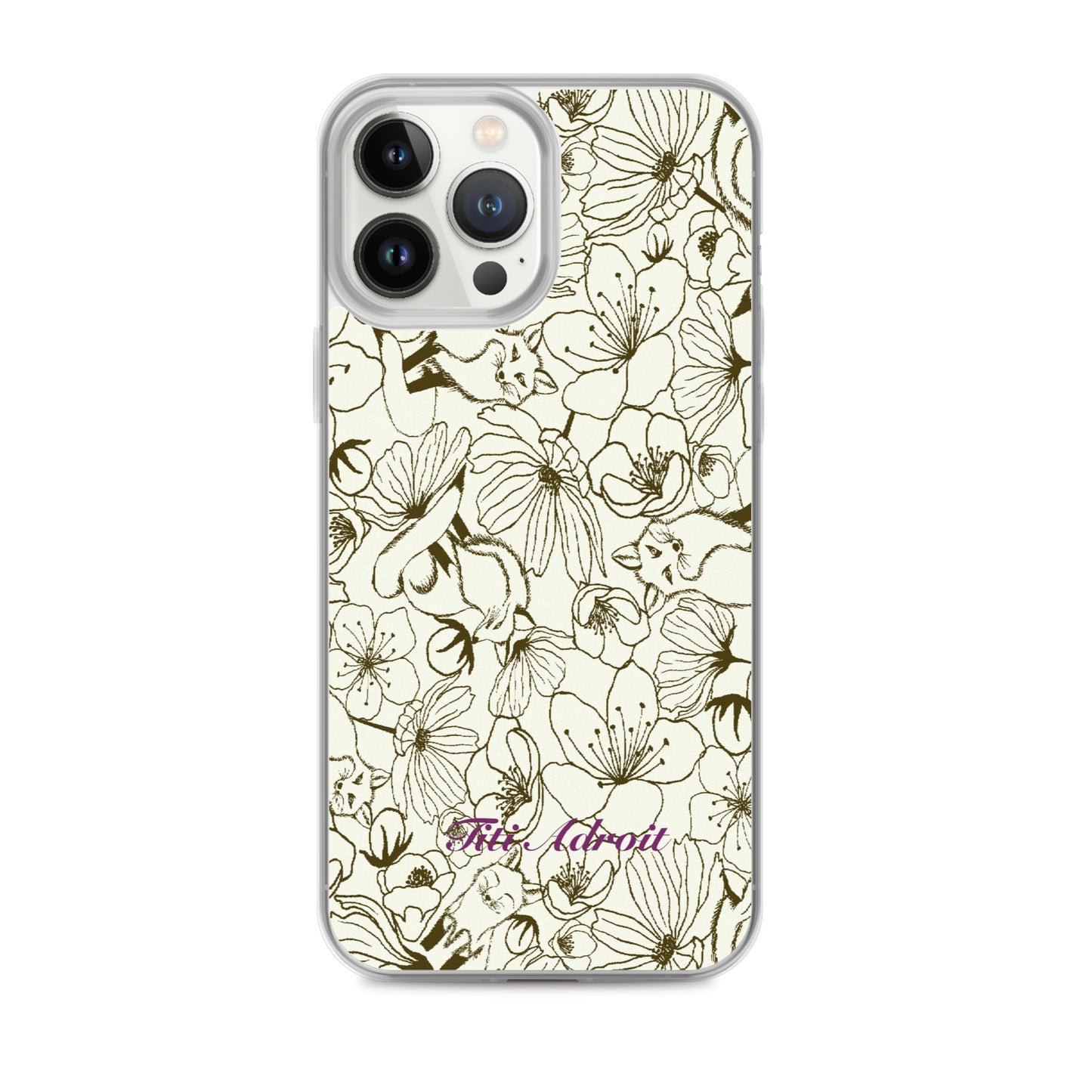 Fox_Flowers_Maohogany_Pearl_Clear_i_Phonecase_iPhone