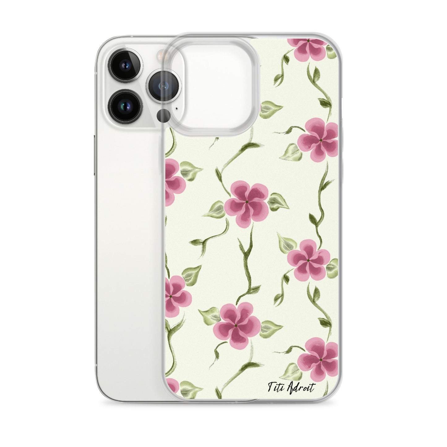 Berry_Cream_Flower_Clear_Phonecase_iPhone