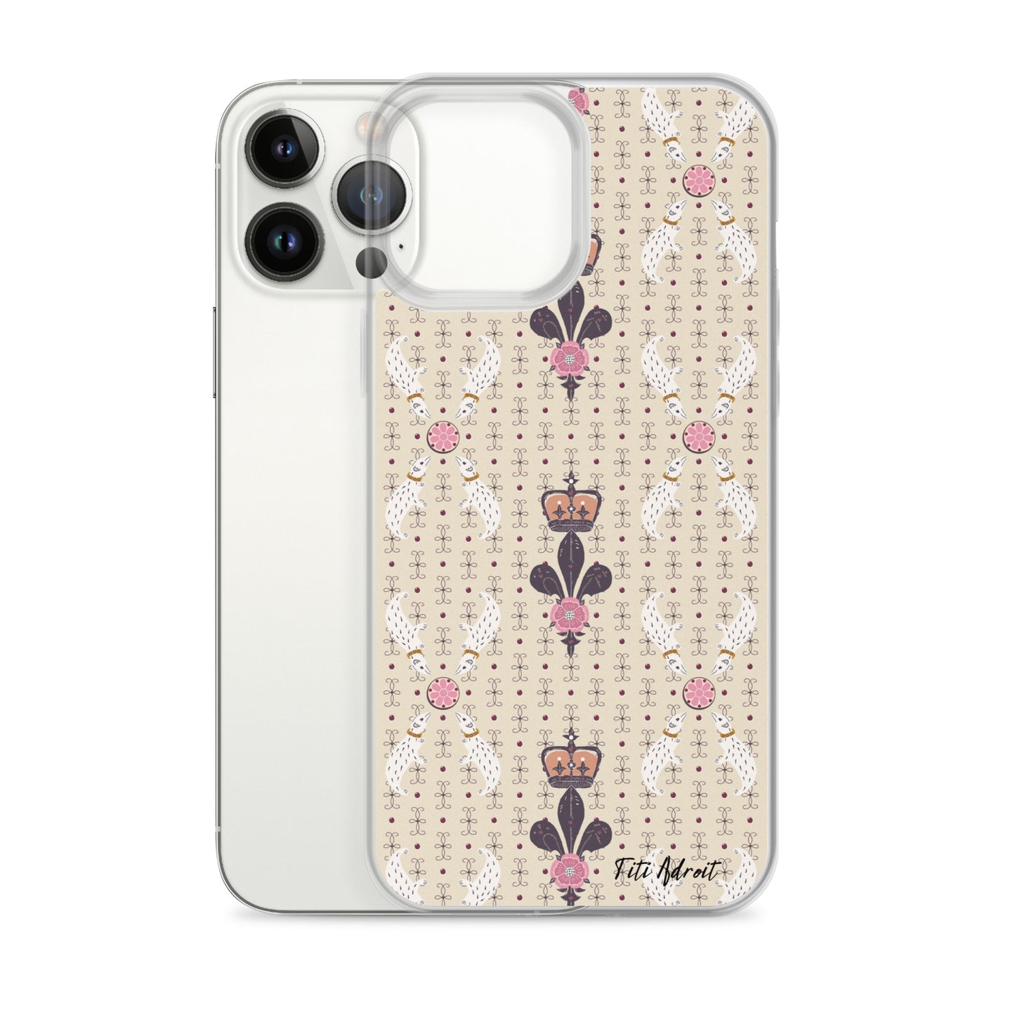 Royal_Cream_Ferret_Clear_Phonecase_iPhone