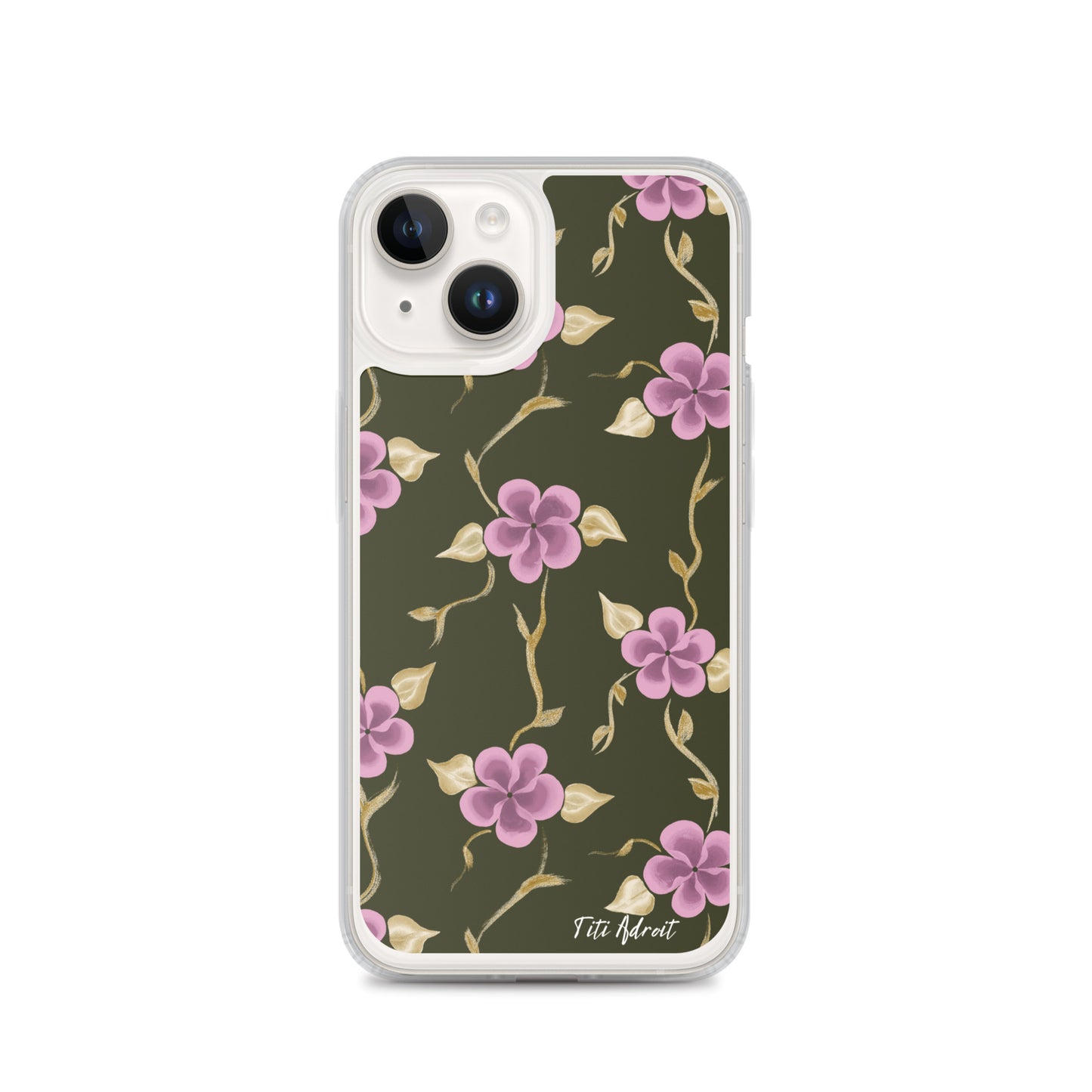 Brunnette_Grape_Flower_Clear_Phonecase_iPhone