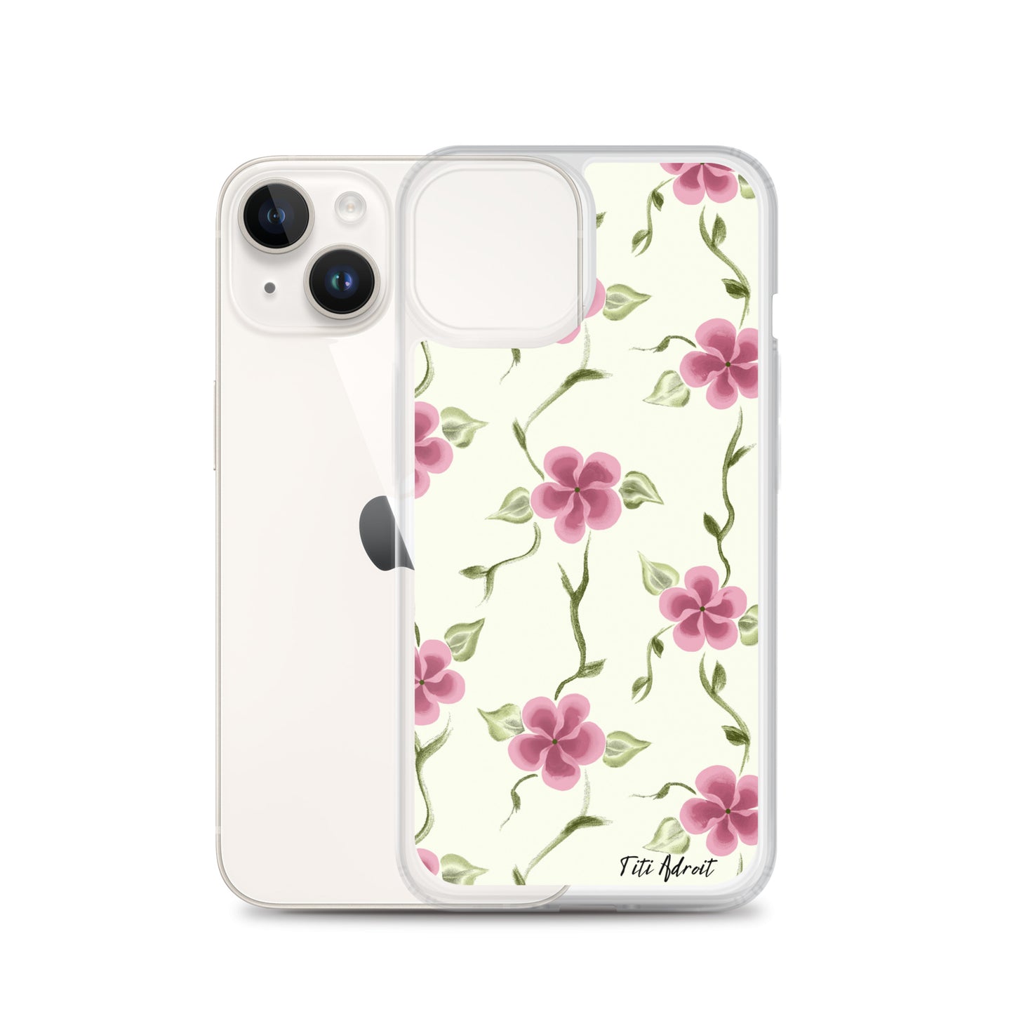 Berry_Cream_Flower_Clear_Phonecase_iPhone