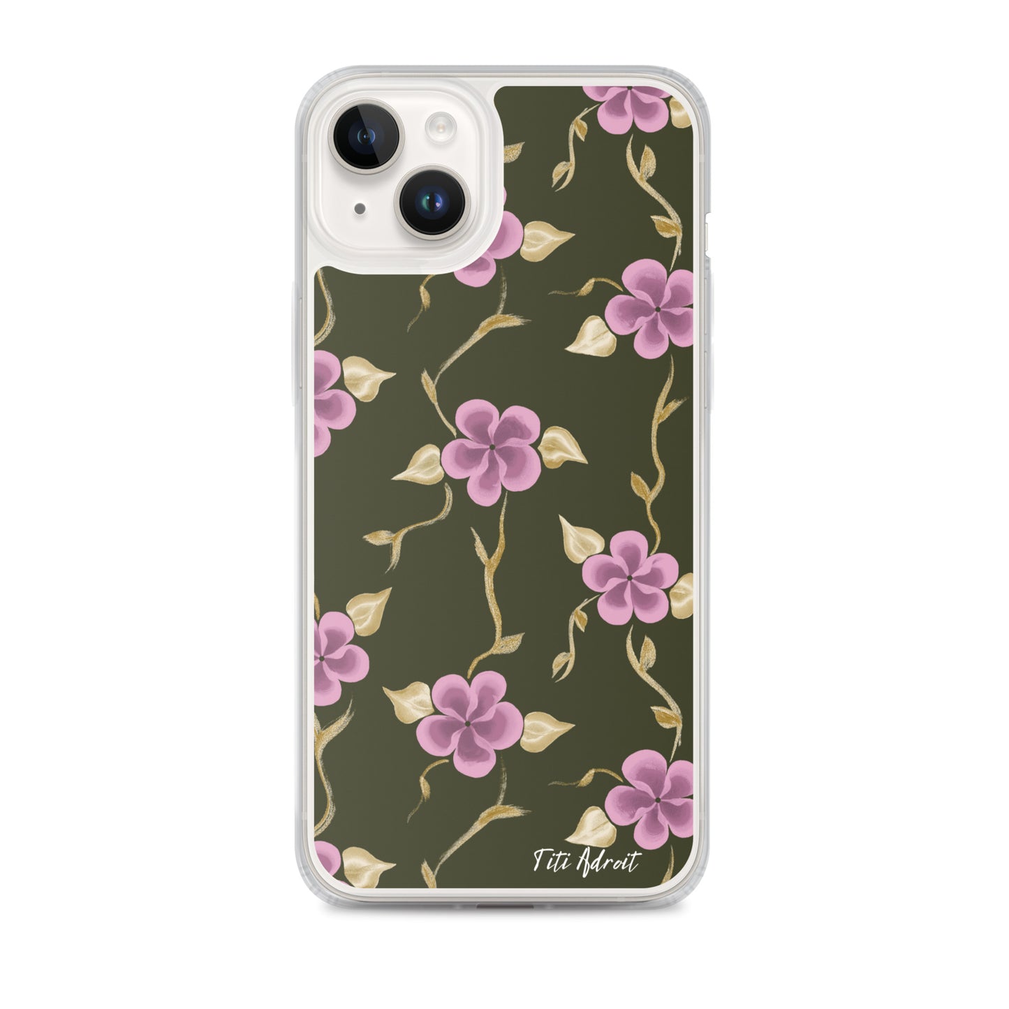 Brunnette_Grape_Flower_Clear_Phonecase_iPhone