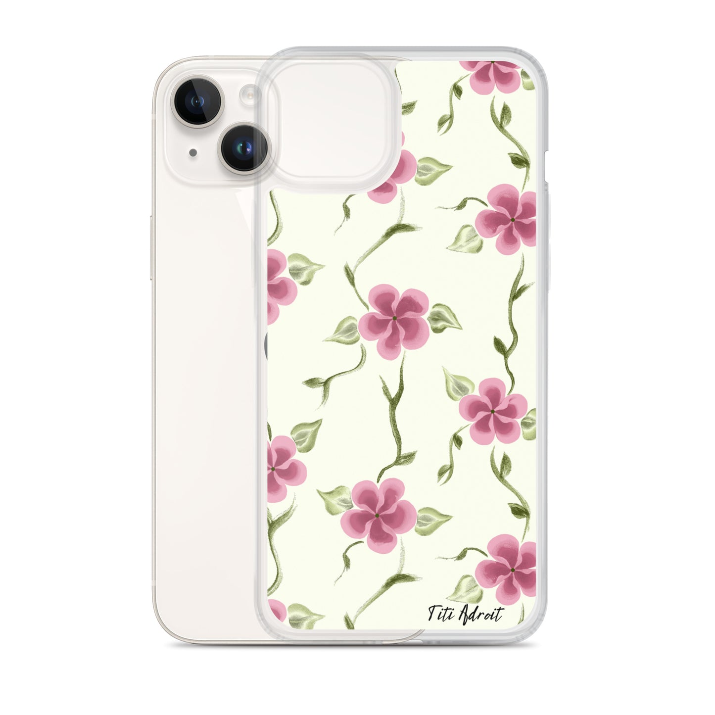 Berry_Cream_Flower_Clear_Phonecase_iPhone