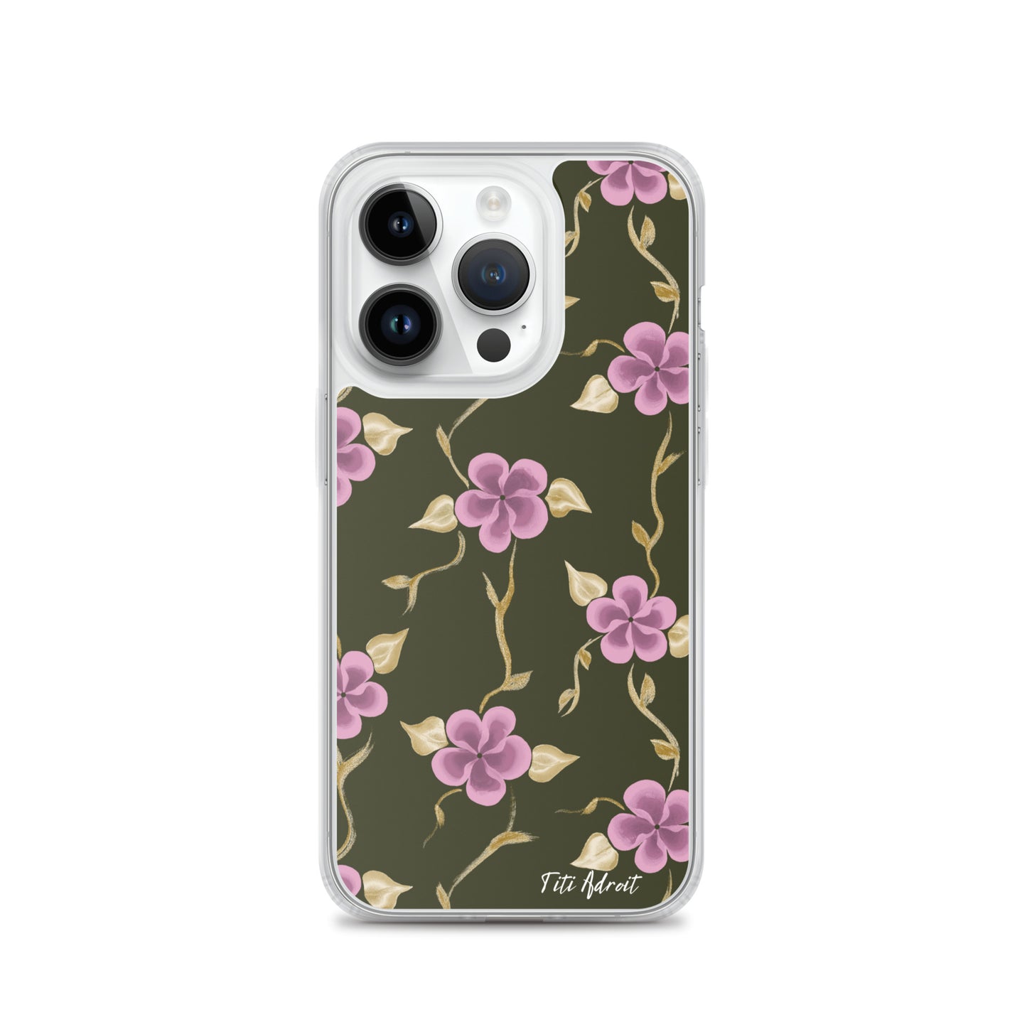 Brunnette_Grape_Flower_Clear_Phonecase_iPhone