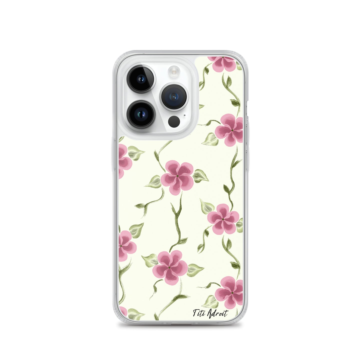 Berry_Cream_Flower_Clear_Phonecase_iPhone