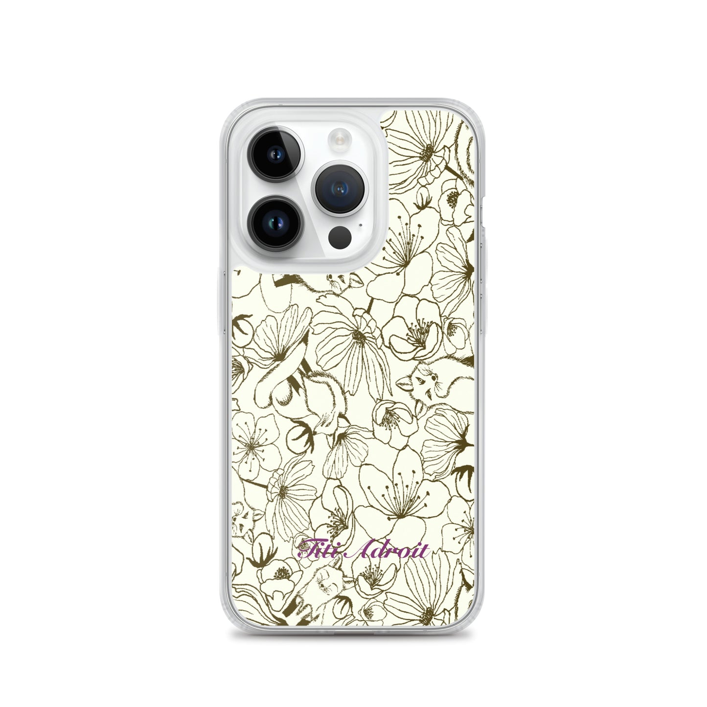 Fox_Flowers_Maohogany_Pearl_Clear_i_Phonecase_iPhone