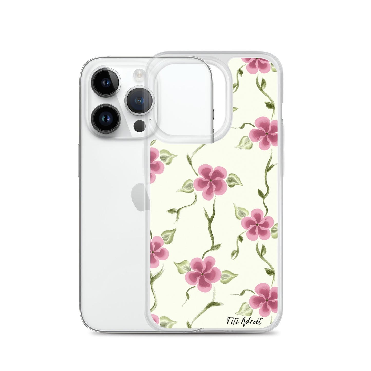 Berry_Cream_Flower_Clear_Phonecase_iPhone