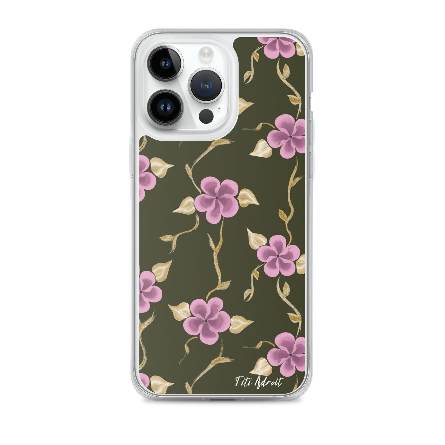 Brunnette_Grape_Flower_Clear_Phonecase_iPhone