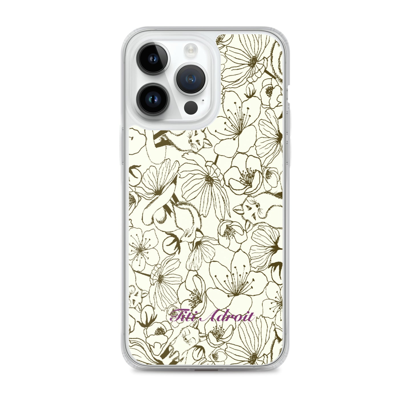 Fox_Flowers_Maohogany_Pearl_Clear_i_Phonecase_iPhone