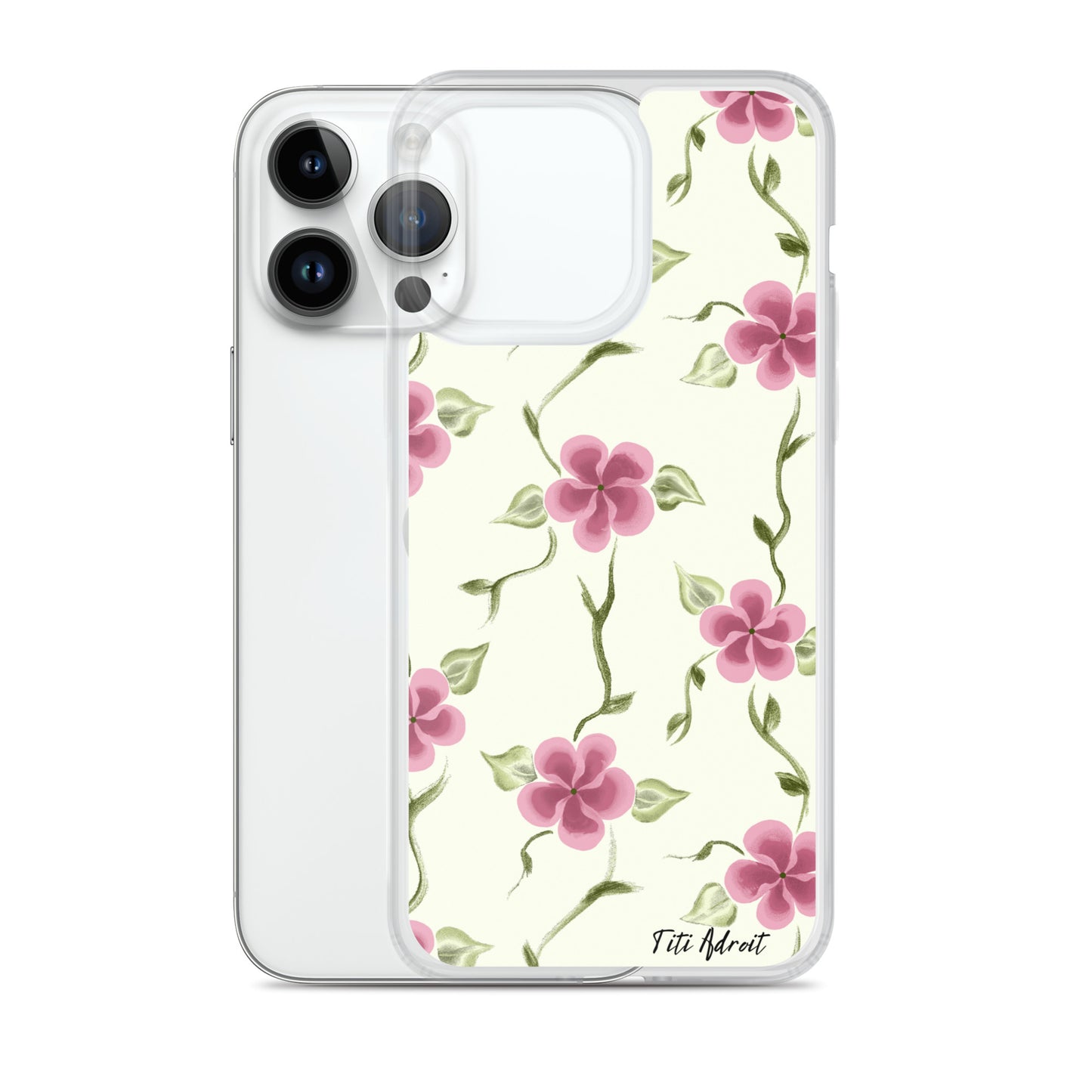 Berry_Cream_Flower_Clear_Phonecase_iPhone