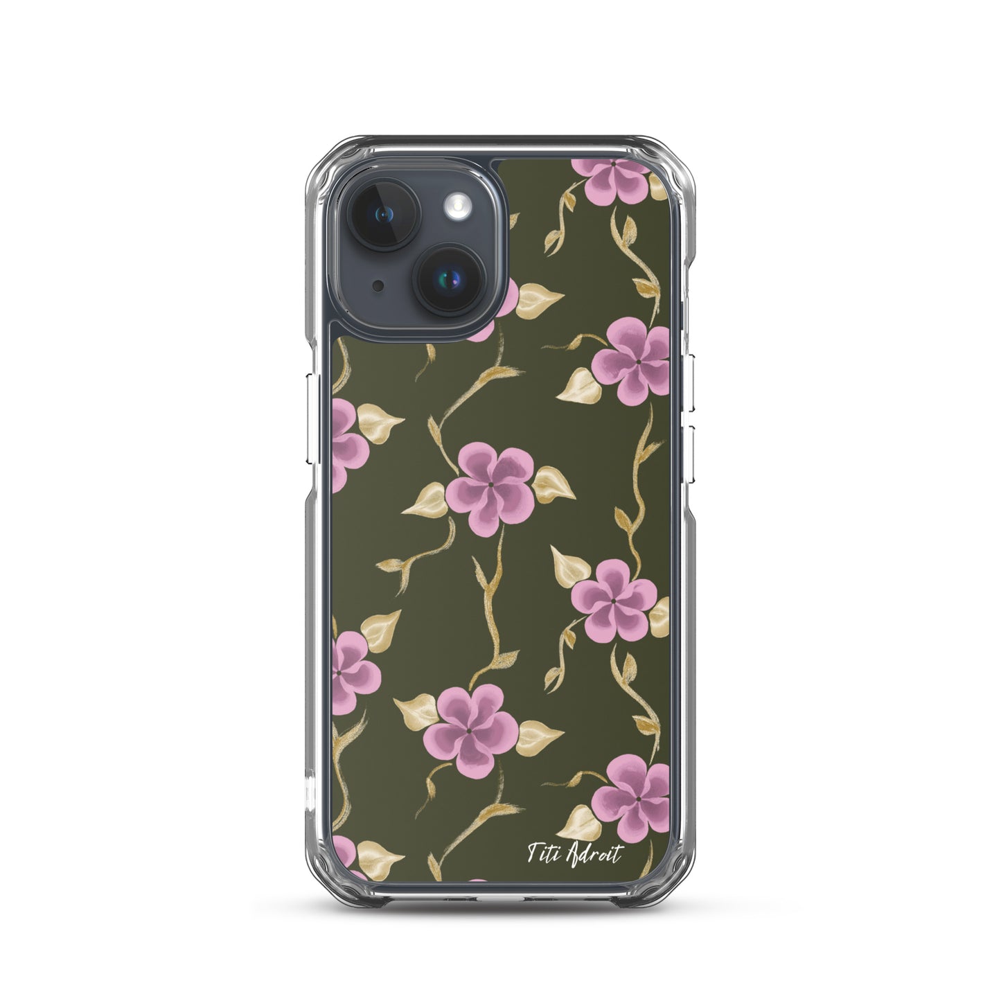 Brunnette_Grape_Flower_Clear_Phonecase_iPhone