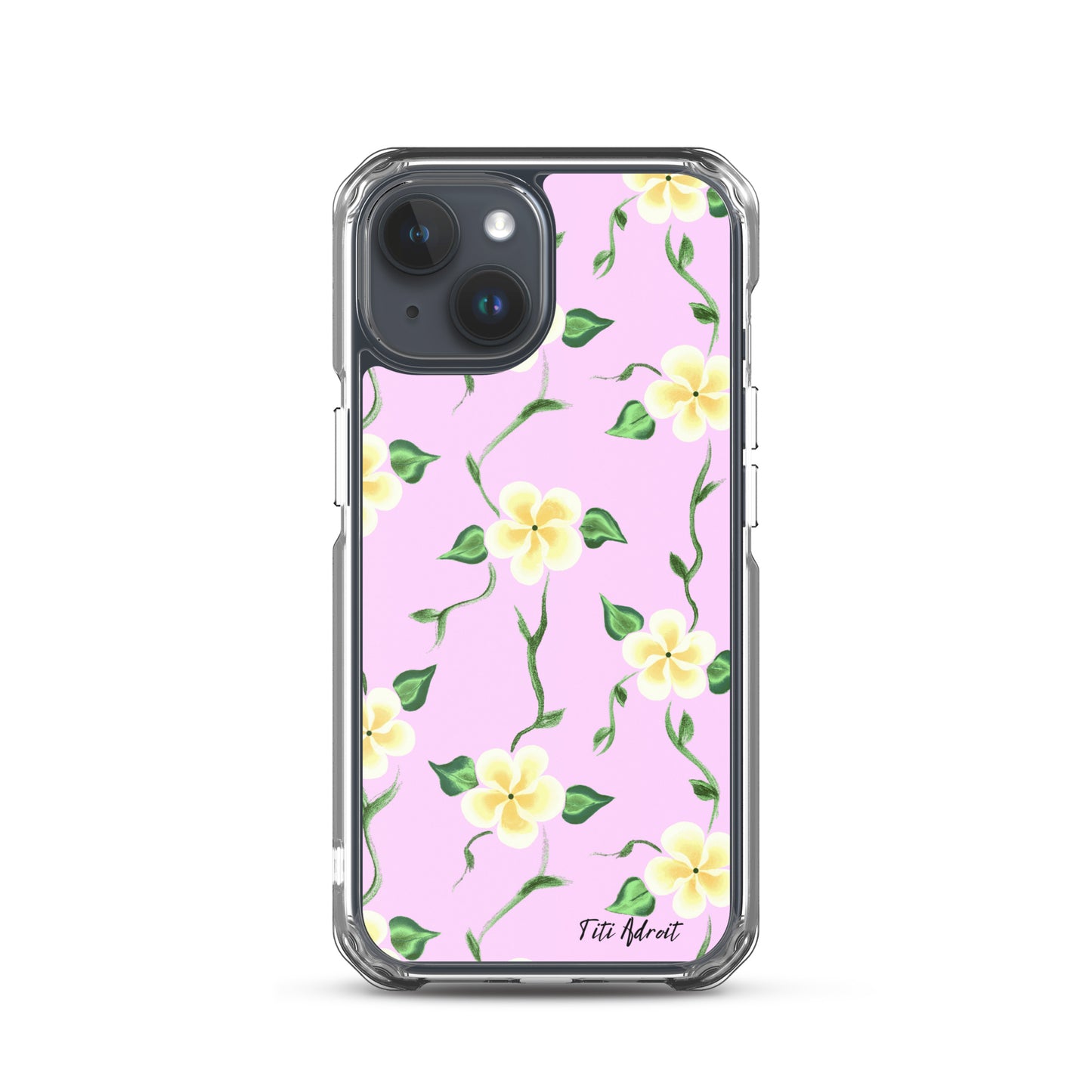 Pink_Banana_Flower_Clear_Phonecase_iPhone