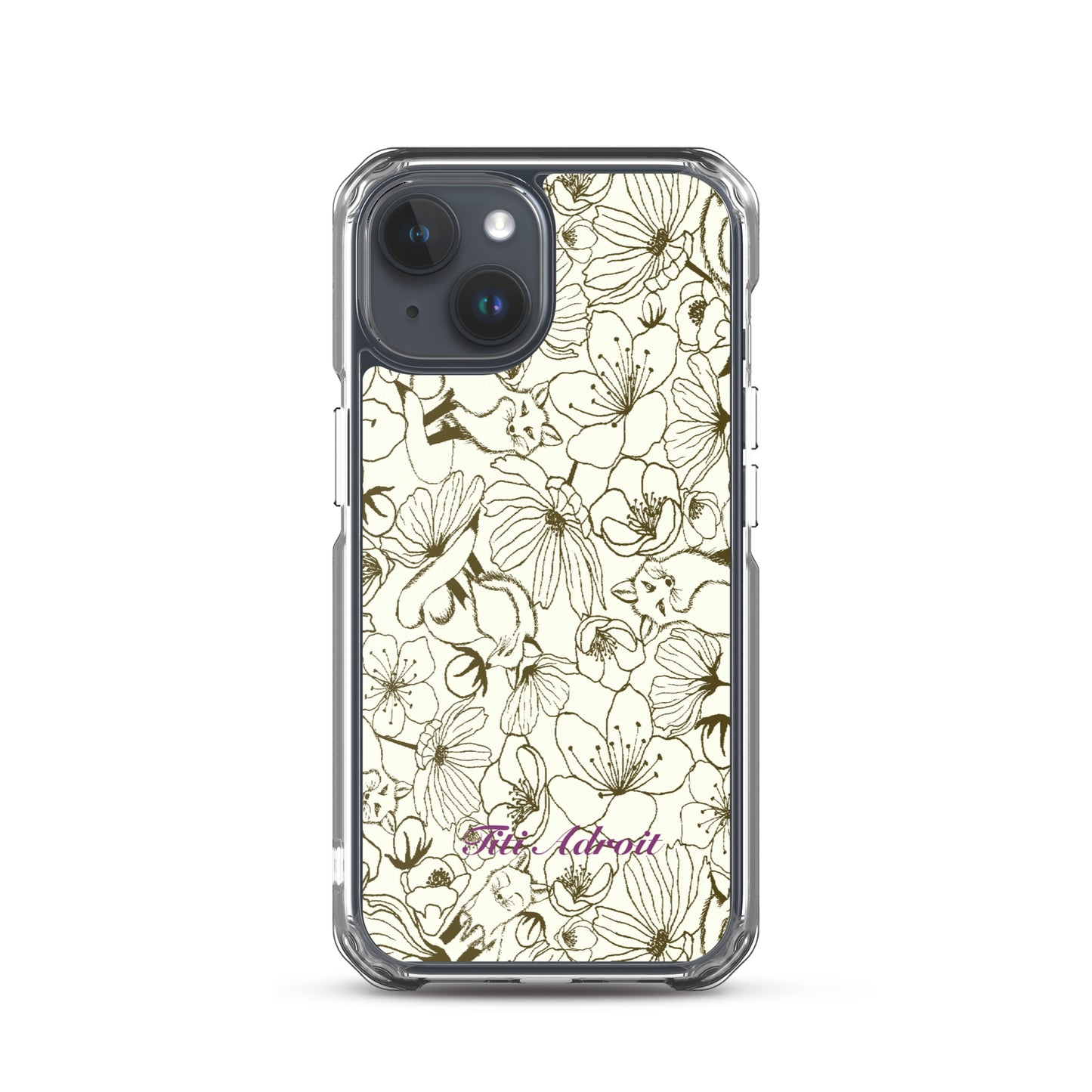 Fox_Flowers_Maohogany_Pearl_Clear_i_Phonecase_iPhone