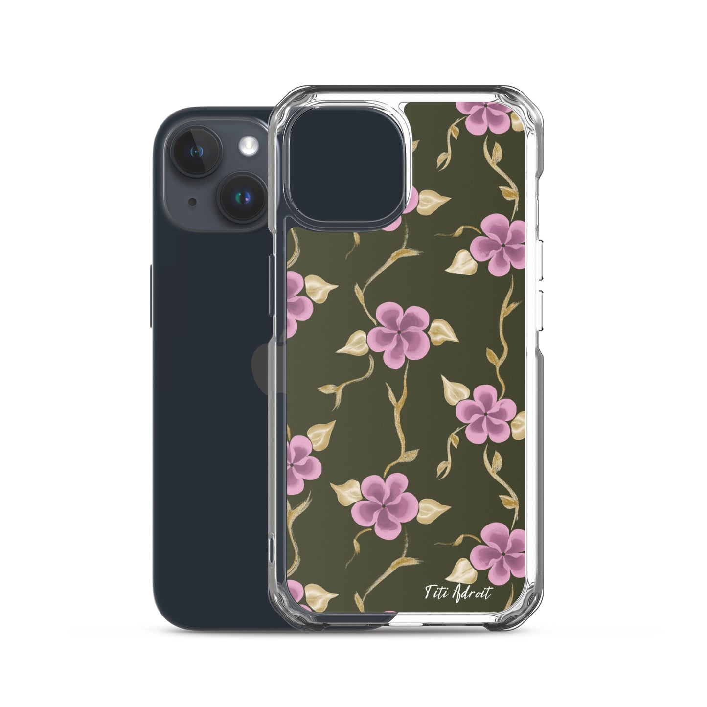 Brunnette_Grape_Flower_Clear_Phonecase_iPhone