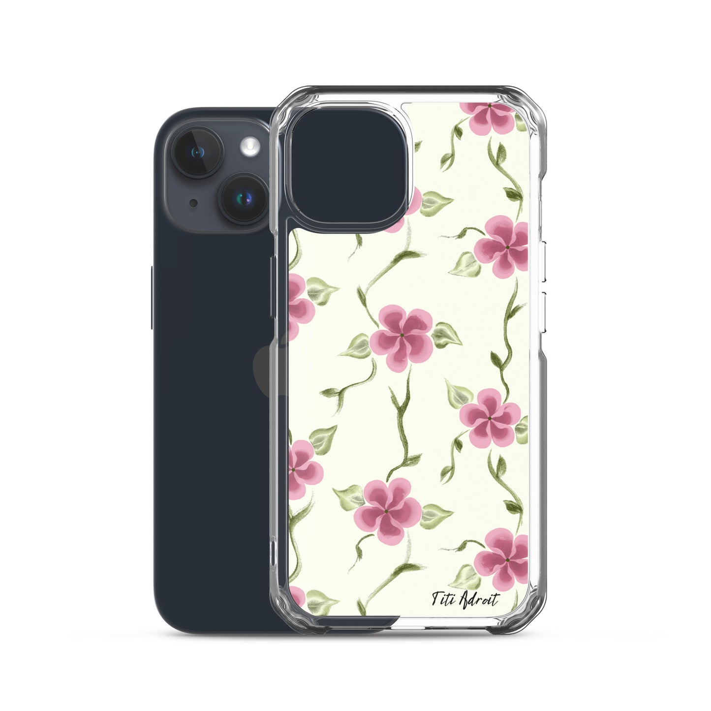 Berry_Cream_Flower_Clear_Phonecase_iPhone
