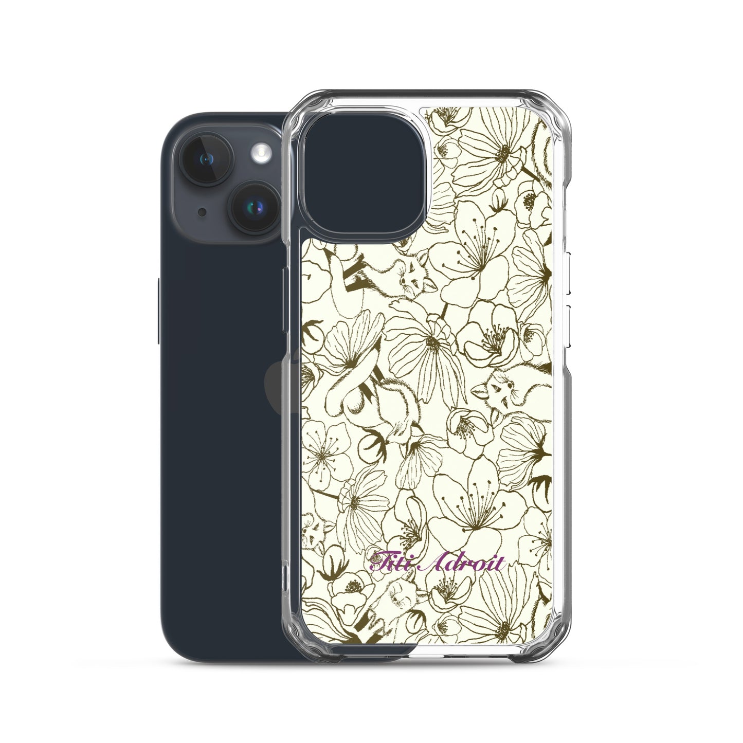 Fox_Flowers_Maohogany_Pearl_Clear_i_Phonecase_iPhone