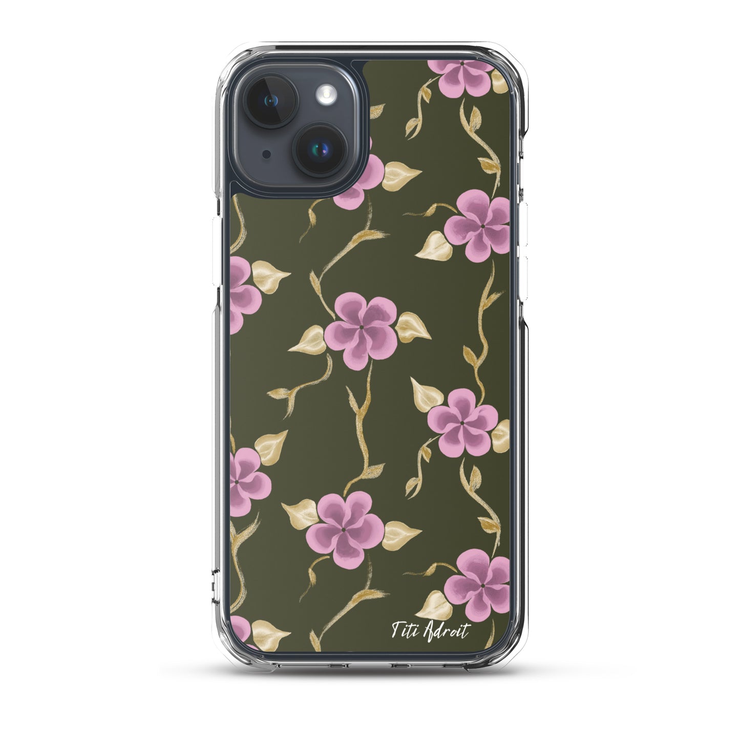 Brunnette_Grape_Flower_Clear_Phonecase_iPhone