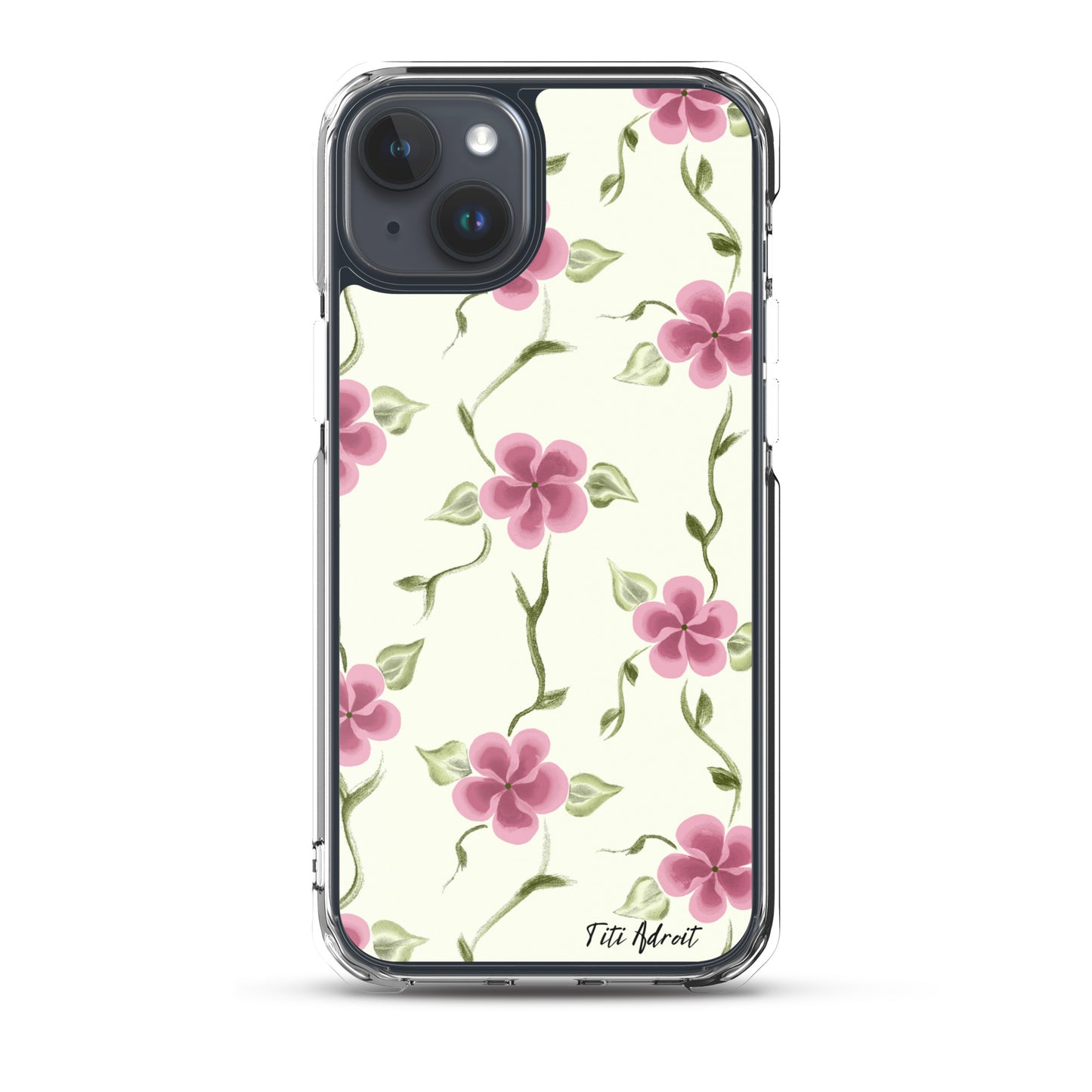 Berry_Cream_Flower_Clear_Phonecase_iPhone