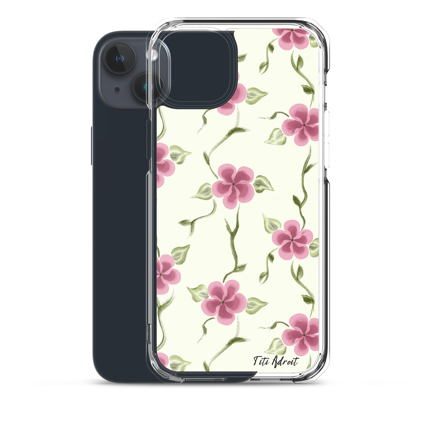 Berry_Cream_Flower_Clear_Phonecase_iPhone