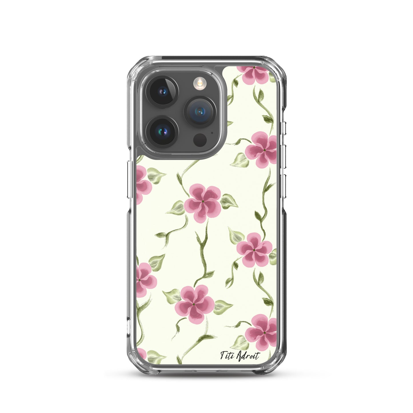 Berry_Cream_Flower_Clear_Phonecase_iPhone